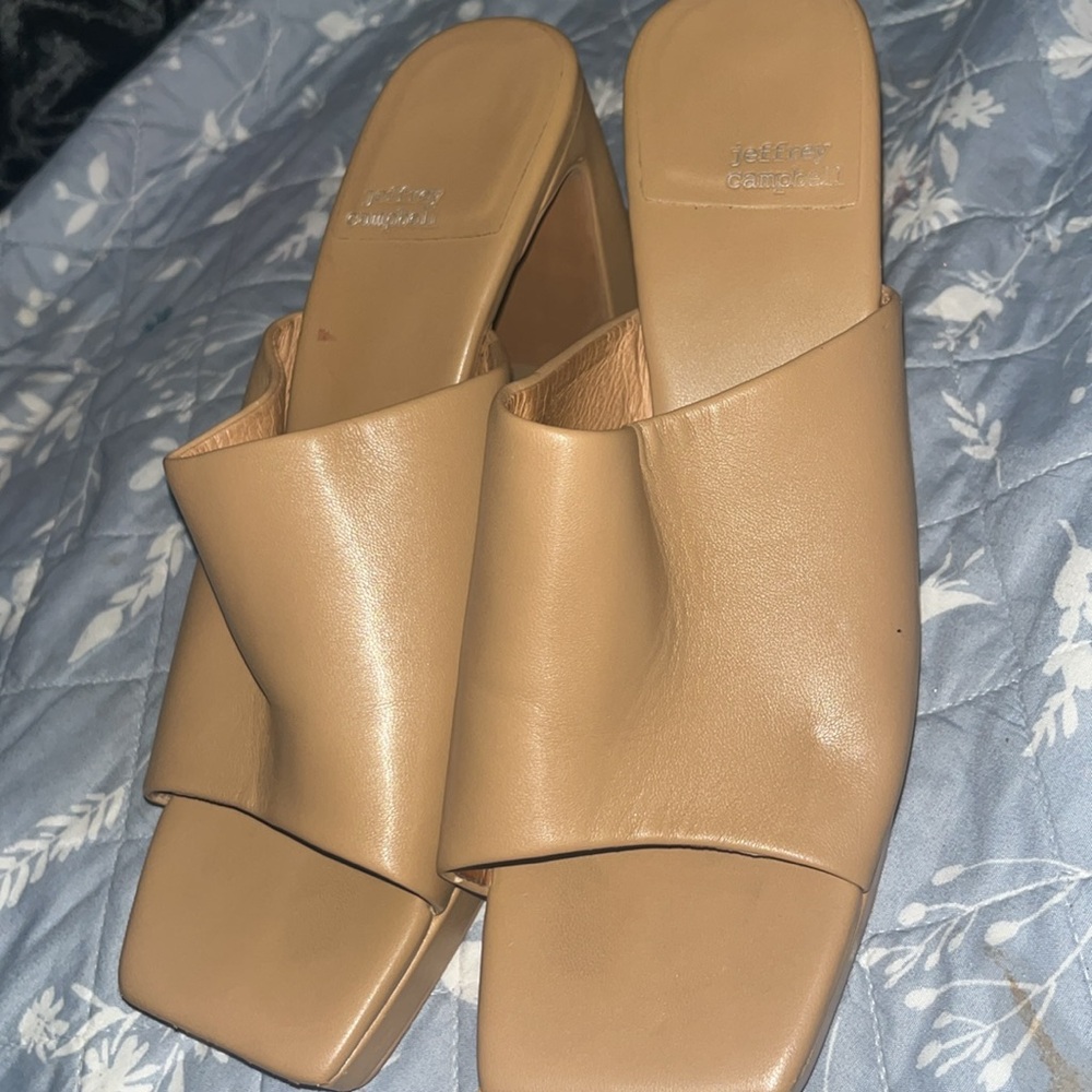 Jeffrey Campbell square toe platform mules - Picture 2 of 5